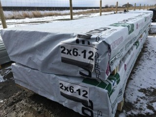 Lift of 2"x6" - 12' Lumber. **Top Lift** (Approx. 42 Pieces Per Lift)