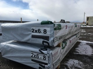 Lift of 2"x6" - 8' Lumber. **Bottom Lift** (Approx. 42 Pieces Per Lift)