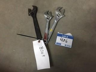 (3) Crescent Wrenches.