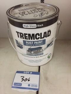  Gallon of Tremclad High Gloss Rust Paint, Black.