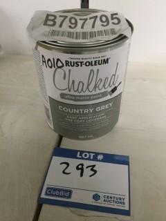 887ml Rust-o-leum Country Grey Matte Chalk Paint.