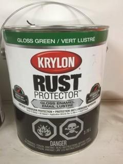 1 Gallon Krylon Rust Protector Gloss Green Enamel.