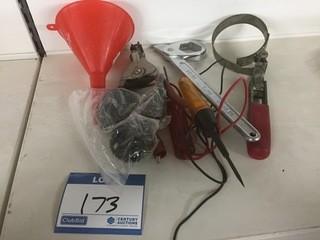 Funnel, Test Light, Oil Wrench, Hole Saw Bits, Etc.