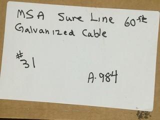 MSA Sure Line 60' Galvanized Cable.