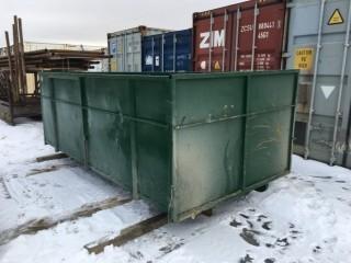 Steel Garbage Bin w/Swing Door 6'x12x50". Control # 8096
