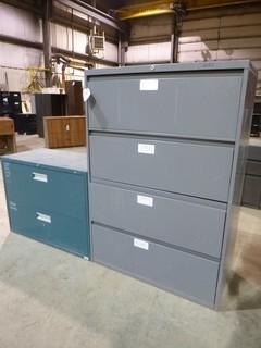 (1) 2 Drawer Filing Cabinet and (1) 4 Drawer Filing Cabinet
