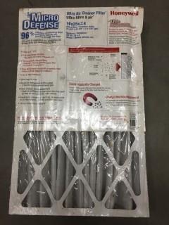 16x25x4 Honeywell Micro Defense Furnace Filters.
