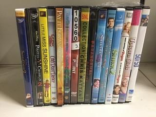 Quantity of Assorted DVD's.