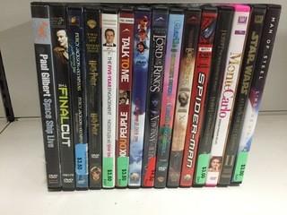 Quantity of Assorted DVD's.