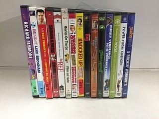 Quantity of Assorted DVD's.