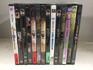 Quantity of Assorted DVD's.
