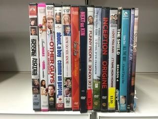 Quantity of Assorted DVD's.