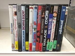 Quantity of Assorted DVD's.