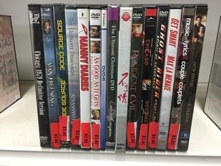 Quantity of Assorted DVD's.