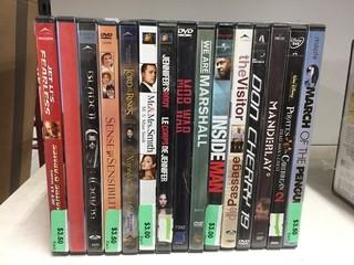 Quantity of Assorted DVD's.
