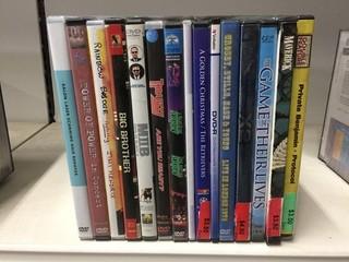 Quantity of Assorted DVD's.