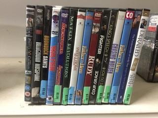 Quantity of Assorted DVD's.