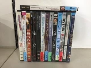 Quantity of Assorted DVD's.