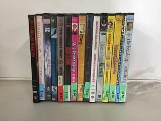 Quantity of Assorted DVD's.