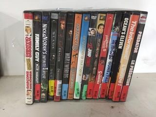 Quantity of Assorted DVD's.