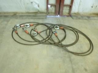 (4) 7/8" x 20' Wire Rope Slings, 15,000lb Vert Lift (WR1-18)
