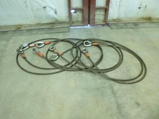 (4) 7/8" x 20' Wire Rope Slings, 15,000lb Vert Lift (WR1-14)