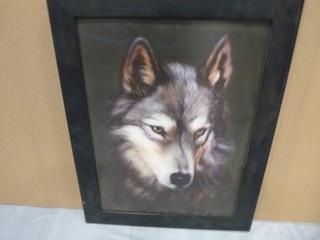 3D Wolf Picture, 14" x 18"