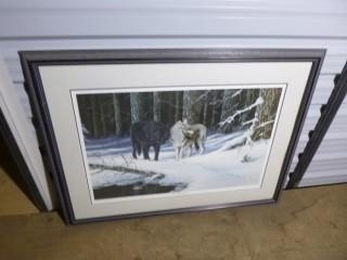 Robert Doherty, "Eyes Among Timbers" Wolf Picture 41" x 33