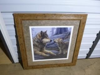 Brother Wolf Framed Print, 34" x 32"