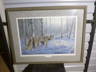 Joe Ferrante, "Evening Song" Wolf Picture, 30" x 33"