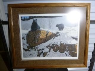 Donald Curley, " Wakeup Call"  Bear Picture, 32" x 40"