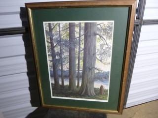 Ward Travis, "Cedars on the Lake" Picture, 25" 30 1/4", Number 54/250