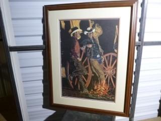 "Cowboy Campfire" Picture, 30 3/8" x 38 1/4", Number 1034 /2650