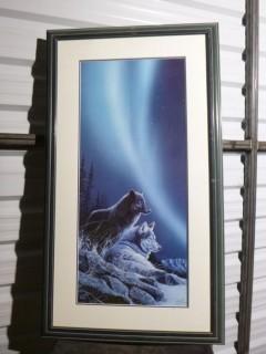 Desmond McCaffrey, "Night Wolves" Picture, 21 3/8" x 37 1/2", Number 358 / 4454