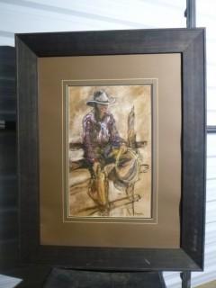 L. Carson, "Cowgirl" Picture, 30 1/4" x 38 1/4", 