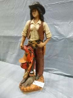 3' Cowgirl Statue (E5-2-3)