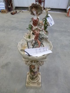 Pedestal Fountain, 16 1/2" x 53",*NOTE: Base Damaged* (A1)