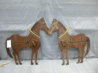 (2) Wood Cut Outs of Horses (E5-2-1)