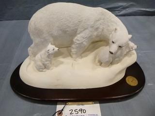 Limited Edition, Duck's Unlimited Polar Bear Ornament "Polar Walk" Number 735/800 (E5-2-2)