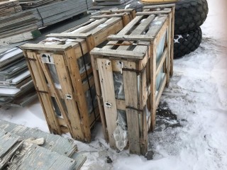 Quantity of Dot 628 Tempered Glass Panels. (9) 52"x28"x1/4"; (8) 52"x25"x1/4"