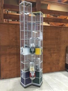 Coin Operated Vending/Gumball Machine Tower.