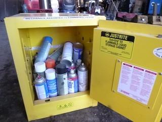Justrite Flammable Cabinet c/w Contents,  17" x 17"
