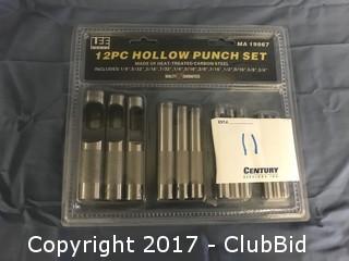 Lee Tools 12PC Hollow Punch Set, 1/8" - 3/4"