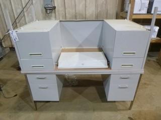 (2) 4 Drawer Desks