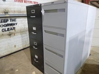 (4) 4 Drawer Filing Cabinets