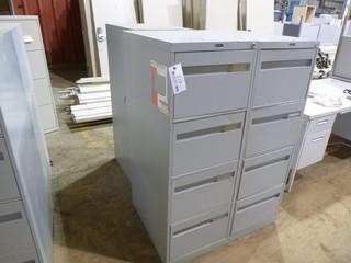 (3) 4 Drawer Filing Cabinets
