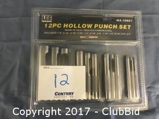 Lee Tools 12PC Hollow Punch Set, 1/8" - 3/4"