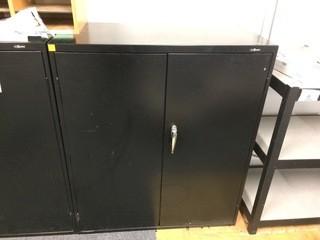 Black Two Door Locking Cabinet