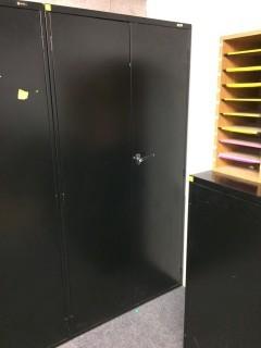 Tall Black Locking Storage Units