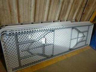 (3) 8' Folding Tables, (1) 6' Folding Table, (1) 5' Folding Table